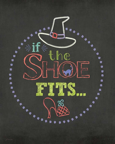 If the Shoe Fits White Modern Wood Framed Art Print with Double Matting by Moulton, Jo