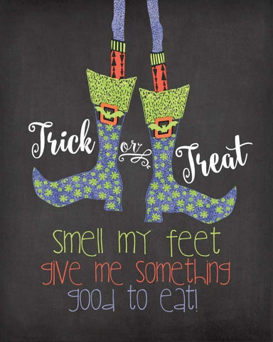 Smell My Feet Black Ornate Wood Framed Art Print with Double Matting by Moulton, Jo