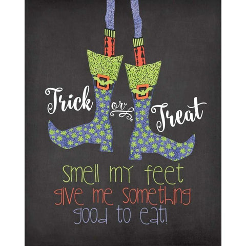 Smell My Feet Black Modern Wood Framed Art Print by Moulton, Jo