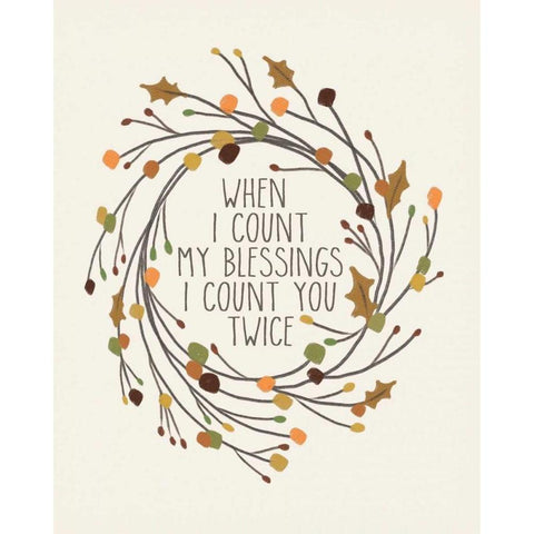 I Count You Twice! Black Modern Wood Framed Art Print with Double Matting by Moulton, Jo