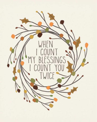 I Count You Twice! White Modern Wood Framed Art Print with Double Matting by Moulton, Jo