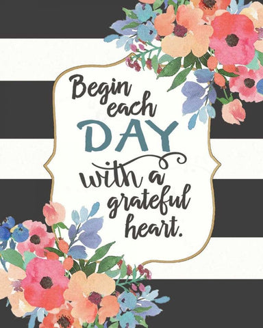 Each Day Black Ornate Wood Framed Art Print with Double Matting by Moulton, Jo