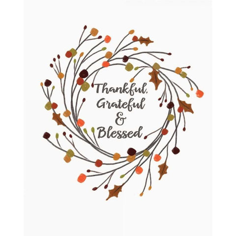 Thankful Black Modern Wood Framed Art Print by Moulton, Jo