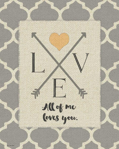 All of Me Black Ornate Wood Framed Art Print with Double Matting by Moulton, Jo