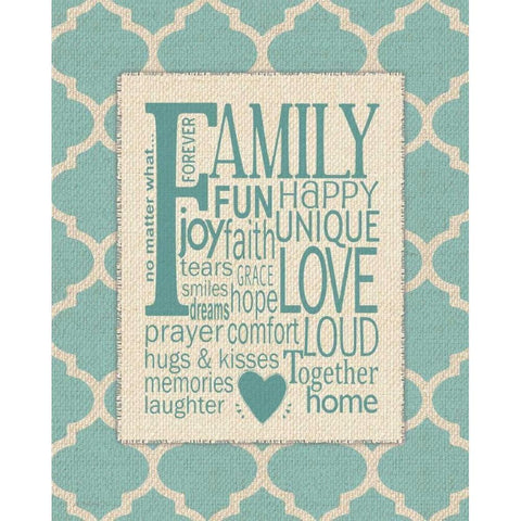 Family Subway - Linen White Modern Wood Framed Art Print by Moulton, Jo