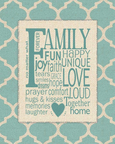 Family Subway - Linen White Modern Wood Framed Art Print with Double Matting by Moulton, Jo