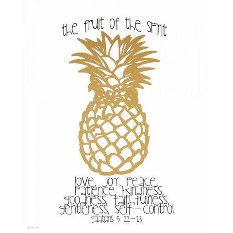 Fruit of the Spirit Gold Ornate Wood Framed Art Print with Double Matting by Moulton, Jo