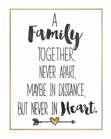 Family Together White Modern Wood Framed Art Print with Double Matting by Moulton, Jo