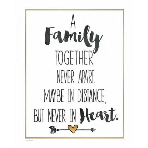 Family Together Black Modern Wood Framed Art Print with Double Matting by Moulton, Jo