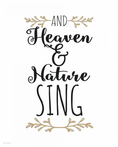 Heaven and Nature Sing White Modern Wood Framed Art Print with Double Matting by Moulton, Jo
