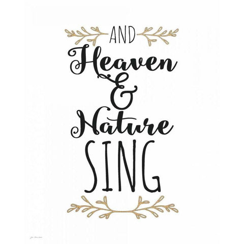Heaven and Nature Sing Black Modern Wood Framed Art Print by Moulton, Jo
