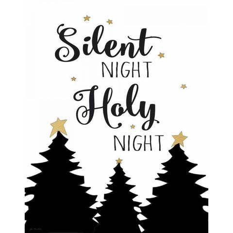 Silent Night Gold Ornate Wood Framed Art Print with Double Matting by Moulton, Jo