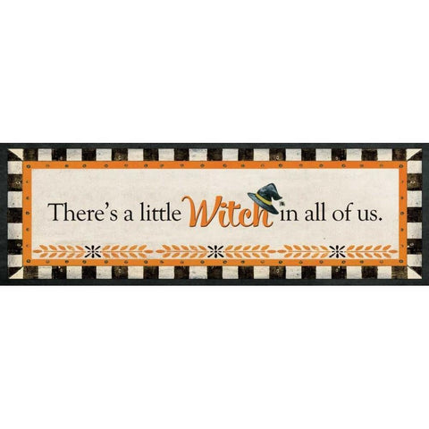 Little Witch White Modern Wood Framed Art Print by Moulton, Jo