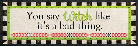 Bad Thing White Modern Wood Framed Art Print with Double Matting by Moulton, Jo