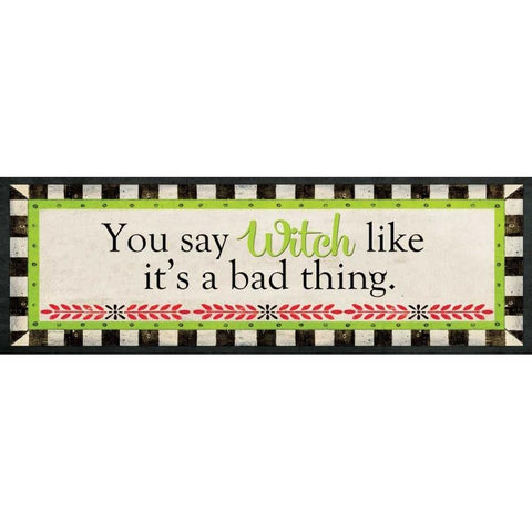 Bad Thing Black Modern Wood Framed Art Print with Double Matting by Moulton, Jo