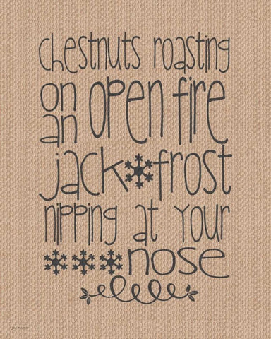 Burlap Chestnuts Roasting Black Ornate Wood Framed Art Print with Double Matting by Moulton, Jo