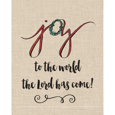 Joy to the World Linen White Modern Wood Framed Art Print by Moulton, Jo