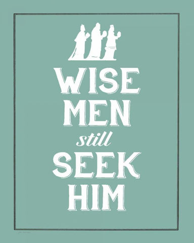 Wise Men Still Seek Him White Modern Wood Framed Art Print with Double Matting by Moulton, Jo