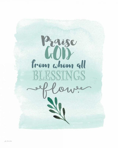 Praise God White Modern Wood Framed Art Print with Double Matting by Moulton, Jo