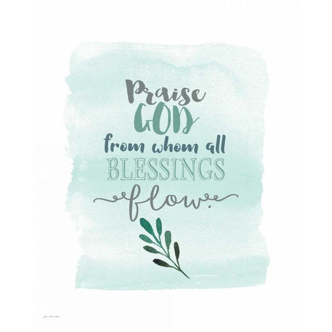 Praise God White Modern Wood Framed Art Print by Moulton, Jo