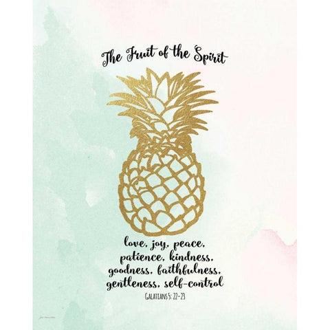 Fruit of the Spirit Black Modern Wood Framed Art Print with Double Matting by Moulton, Jo