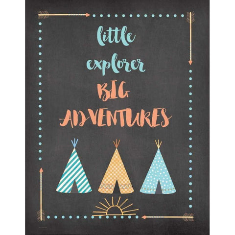 Little Explorer White Modern Wood Framed Art Print by Moulton, Jo