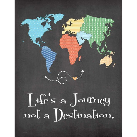 Lifes a Journey Gold Ornate Wood Framed Art Print with Double Matting by Moulton, Jo