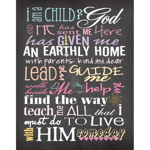 I Am a Child of God Gold Ornate Wood Framed Art Print with Double Matting by Moulton, Jo