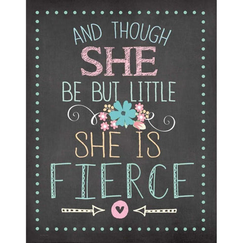 She is Fierce Gold Ornate Wood Framed Art Print with Double Matting by Moulton, Jo