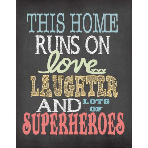 This Home Runs White Modern Wood Framed Art Print by Moulton, Jo