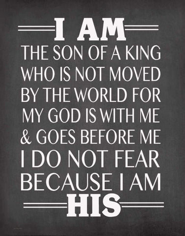 I am His Son Black Ornate Wood Framed Art Print with Double Matting by Moulton, Jo