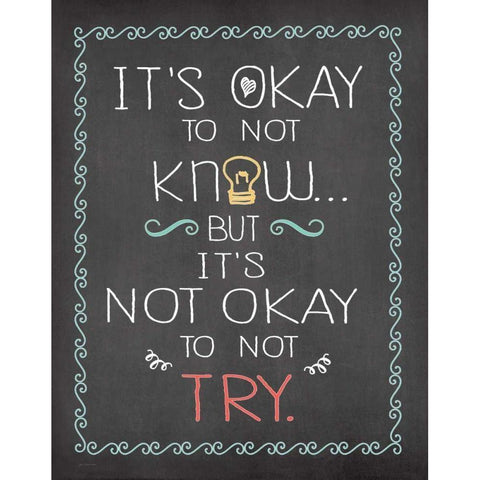 Its Okay White Modern Wood Framed Art Print by Moulton, Jo