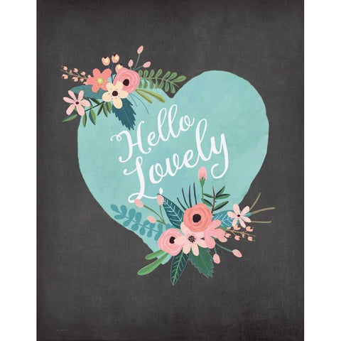 Hello Lovely  Gold Ornate Wood Framed Art Print with Double Matting by Moulton, Jo