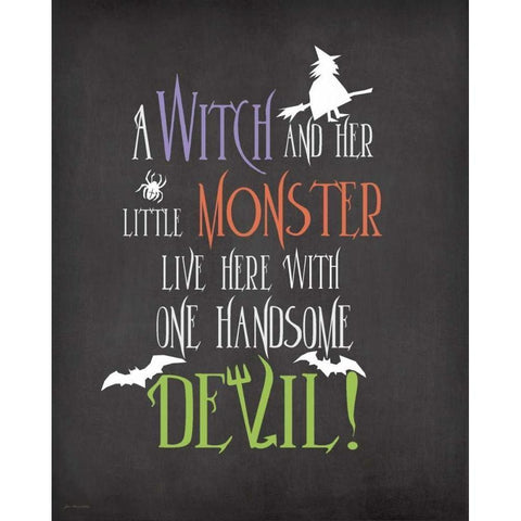 Witch Monster Gold Ornate Wood Framed Art Print with Double Matting by Moulton, Jo