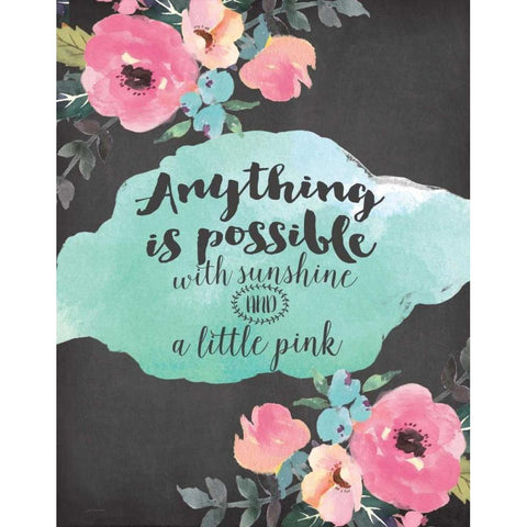 Anything is Possible White Modern Wood Framed Art Print by Moulton, Jo