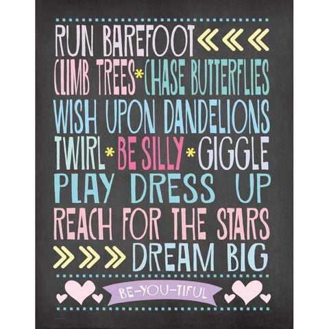 Run Barefoot Black Modern Wood Framed Art Print with Double Matting by Moulton, Jo