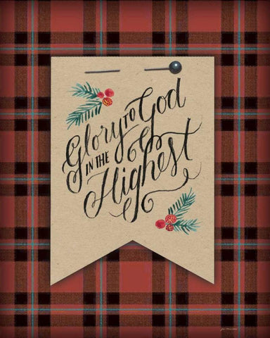 Glory to God White Modern Wood Framed Art Print with Double Matting by Moulton, Jo