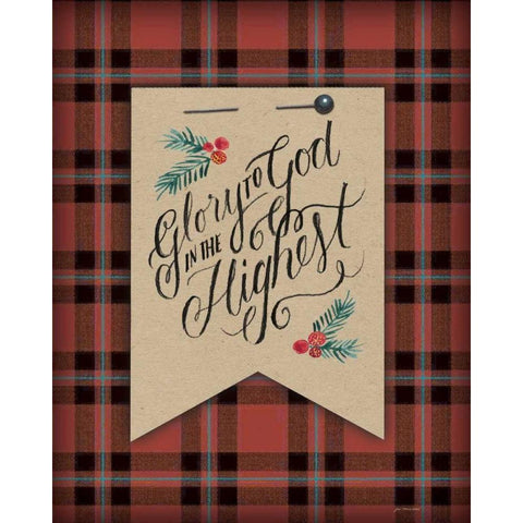 Glory to God Black Modern Wood Framed Art Print with Double Matting by Moulton, Jo