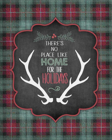 Home for the Holidays White Modern Wood Framed Art Print with Double Matting by Moulton, Jo