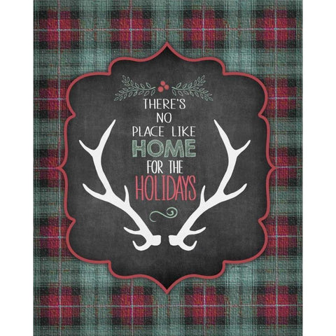 Home for the Holidays White Modern Wood Framed Art Print by Moulton, Jo
