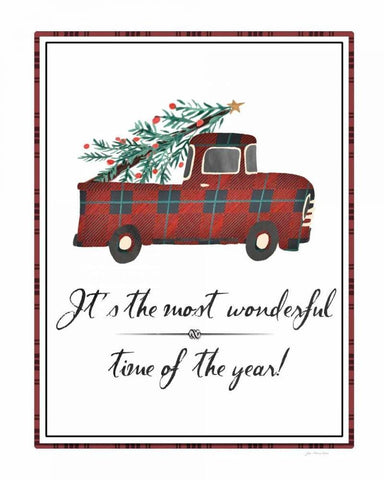 Most Wonderful Time of the Year White Modern Wood Framed Art Print with Double Matting by Moulton, Jo