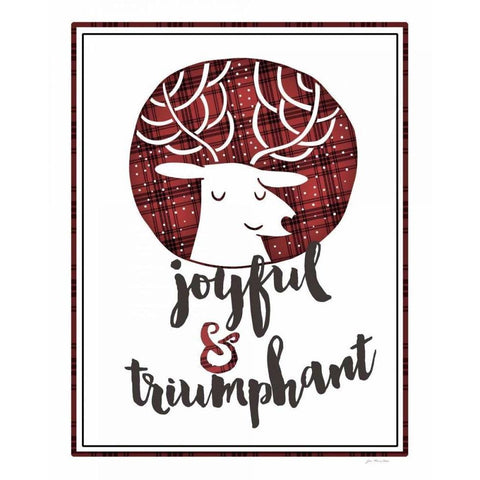 Joyful and Triumphant Black Modern Wood Framed Art Print with Double Matting by Moulton, Jo