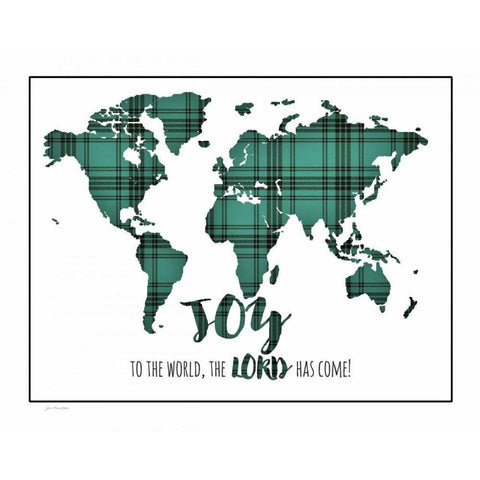 Joy to the World Black Modern Wood Framed Art Print by Moulton, Jo
