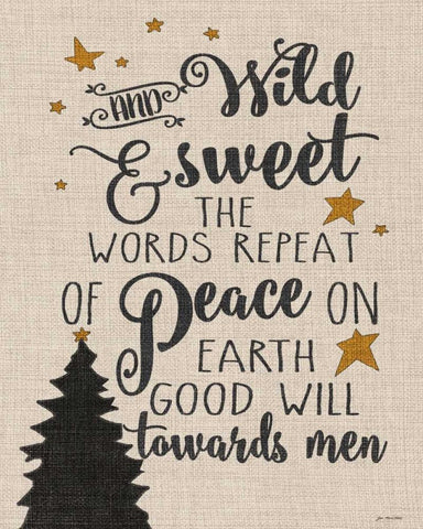 Goodwill Towards Men Black Ornate Wood Framed Art Print with Double Matting by Moulton, Jo