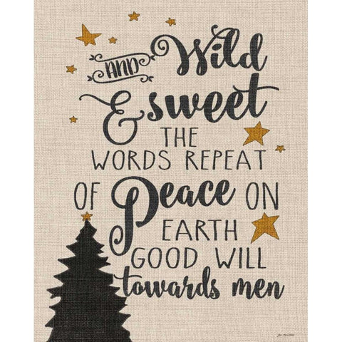 Goodwill Towards Men Black Modern Wood Framed Art Print with Double Matting by Moulton, Jo