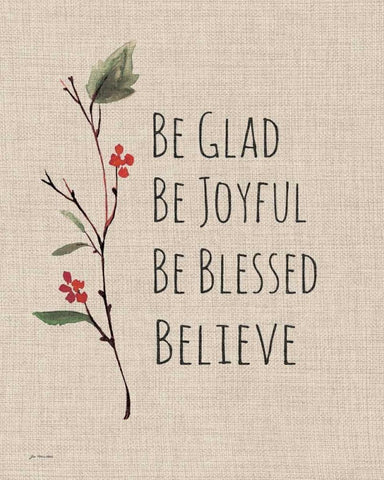 Believe White Modern Wood Framed Art Print with Double Matting by Moulton, Jo