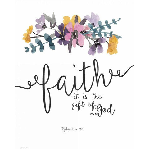 Gift of God White Modern Wood Framed Art Print by Moulton, Jo