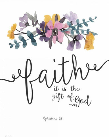 Gift of God White Modern Wood Framed Art Print with Double Matting by Moulton, Jo