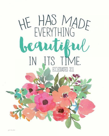 Beautiful White Modern Wood Framed Art Print with Double Matting by Moulton, Jo