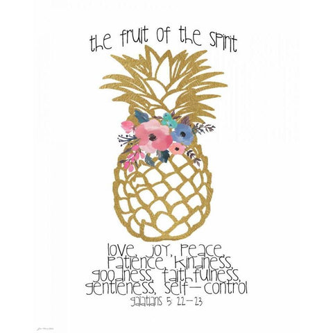 Fruit of the Spirit Black Modern Wood Framed Art Print with Double Matting by Moulton, Jo